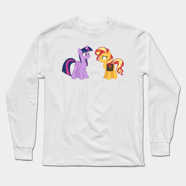 Pony Twilight and Sunset 2 Long Sleeve T-Shirt by CloudyGlow